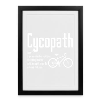 Cyopath Bike Awareness - Framed poster (27 × 37 cm) - black - Front