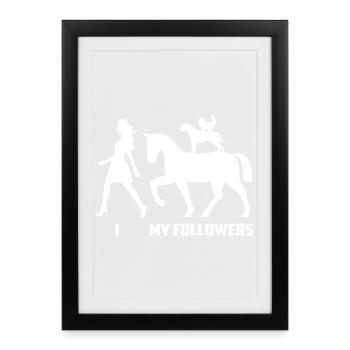Horse Followers - Framed poster (27 × 37 cm) - black - Front