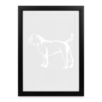 Continental Bulldog "Black Edition" - Gerahmtes Poster (27 × 37 cm) - Schwarz - Vorne