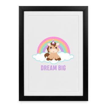 Dream big - Framed poster (27 × 37 cm) - black - Front