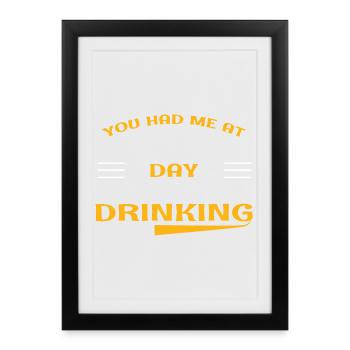 Day drinking - Framed poster (27 × 37 cm) - black - Front
