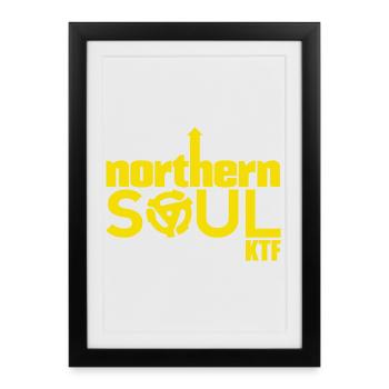 Northern Soul KTF - Retro 1960s Music - Framed poster (27 × 37 cm) - black - Front