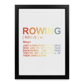 Terme d’aviron - Affiche encadrée (27 × 37 cm) - noir - Devant