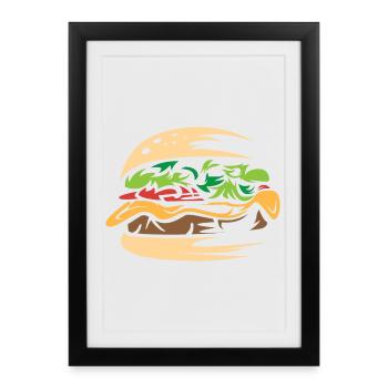 juicy burger homemade smash restaurant - Framed poster (27 × 37 cm) - black - Front