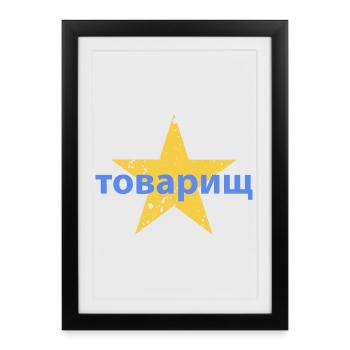 товарищ - Affiche encadrée (27 × 37 cm) - noir - Devant