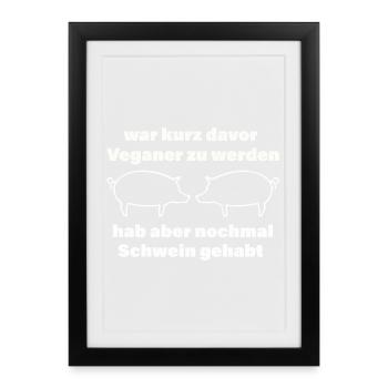 PIG - Framed poster (27 × 37 cm) - black - Front