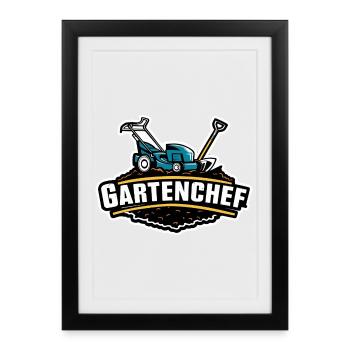 Gardening Garden Manager - Framed poster (27 × 37 cm) - black - Front