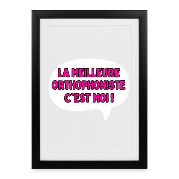 Gift idea for a Speech Therapist - Framed poster (27 × 37 cm) - black - Front