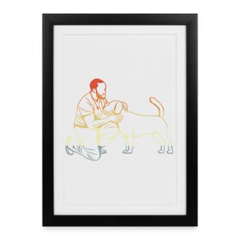 Veterinarian - Framed poster (27 × 37 cm) - black - Front