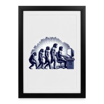 ÉVOLUTION DU JEU - Affiche encadrée (27 × 37 cm) - noir - Devant