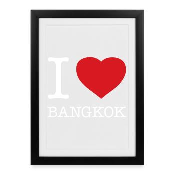 I LOVE BANGKOK - Framed poster (27 × 37 cm) - black - Front