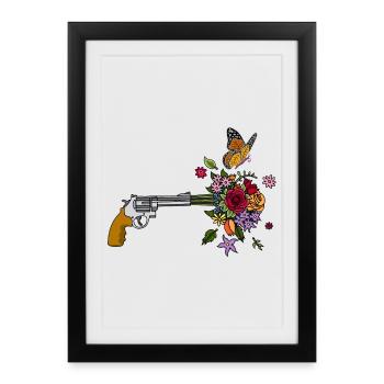 A gun for peace - Framed poster (27 × 37 cm) - black - Front