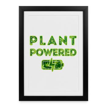 Alimenté par des plantes - Affiche encadrée (27 × 37 cm) - noir - Devant