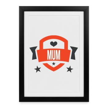 Maman d'Amour - Fête des Mères - Affiche encadrée (27 × 37 cm) - noir - Devant