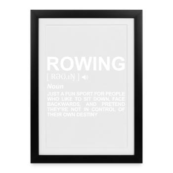 Dictionnaire d’aviron - Affiche encadrée (27 × 37 cm) - noir - Devant