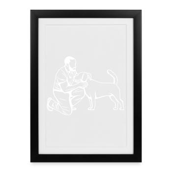 Veterinarian - Framed poster (27 × 37 cm) - black - Front