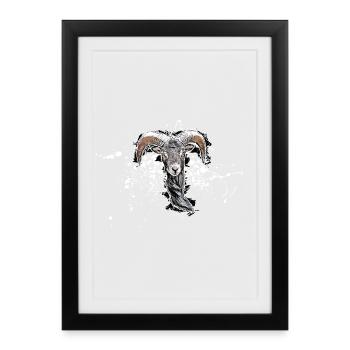 Bouc - Affiche encadrée (27 × 37 cm) - noir - Devant