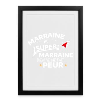 Hommage an Matrosen und Superhelden - Gerahmtes Poster (27 × 37 cm) - Schwarz - Vorne