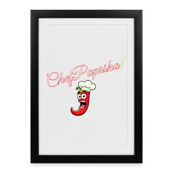 Chef Paprika - Framed poster (27 × 37 cm) - black - Front
