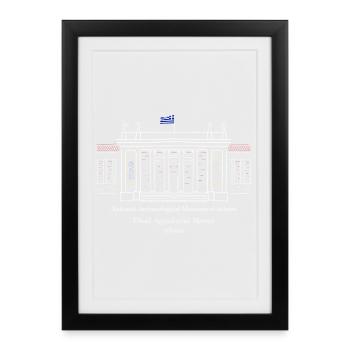 Athens National Archaeological Museum Drawing - Framed poster (27 × 37 cm) - black - Front