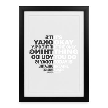 Ce n’est pas grave si la seule chose est l’haleine - Affiche encadrée (27 × 37 cm) - noir - Devant