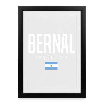 Bernal Argentine Argentin - Affiche encadrée (27 × 37 cm) - noir - Devant