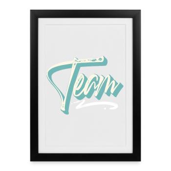 Team - Framed poster (27 × 37 cm) - black - Front