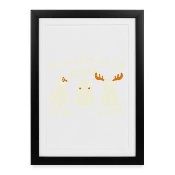 Fantômes d’Halloween - Goose Moose Boos - Affiche encadrée (27 × 37 cm) - noir - Devant