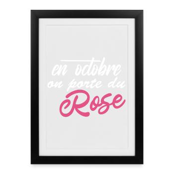 Im Oktober tragen wir Pink - Brustkrebs - Gerahmtes Poster (27 × 37 cm) - Schwarz - Vorne
