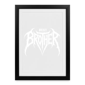 Best Brother, Ideal Gift Idea Birthday - Framed poster (27 × 37 cm) - black - Front