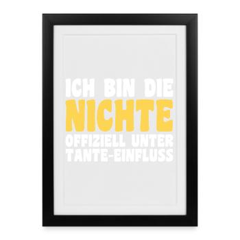 Motif familial neveu - Affiche encadrée (27 × 37 cm) - noir - Devant