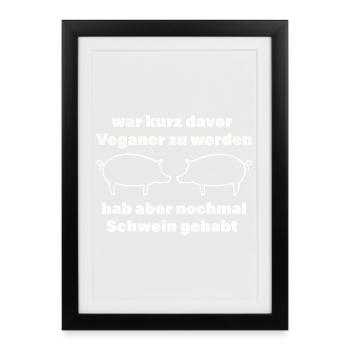 PIG - Framed poster (27 × 37 cm) - black - Front