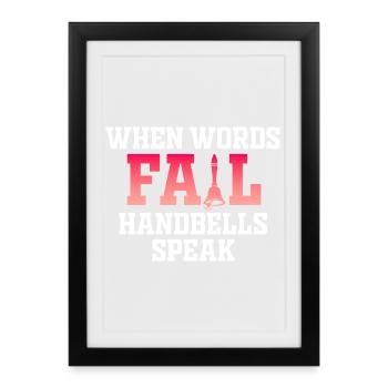 Choir Music Instrument Handbell Choir - Framed poster (27 × 37 cm) - black - Front