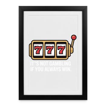 Slot Luck Saying 777 - Framed poster (27 × 37 cm) - black - Front