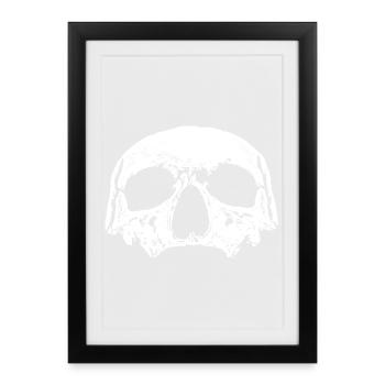 Skull - Framed poster (27 × 37 cm) - black - Front