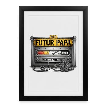 Future Dad 2026 Pregnancy Announcement - Framed poster (27 × 37 cm) - black - Front