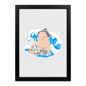 sumo - Framed poster (27 × 37 cm) - black - Front