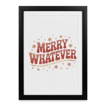 Drôle de Noël motif Noël grouch - Affiche encadrée (27 × 37 cm) - noir - Devant