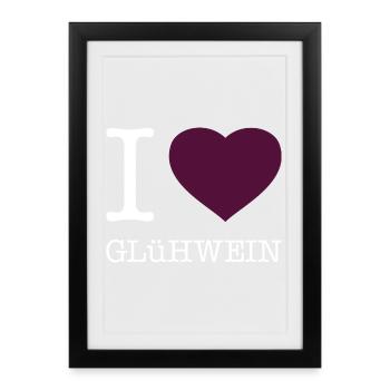I love mulled wine - Framed poster (27 × 37 cm) - black - Front