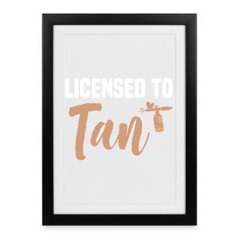 Spray Tan Technician Professionals Kit Spray Tan - Affiche encadrée (27 × 37 cm) - noir - Devant