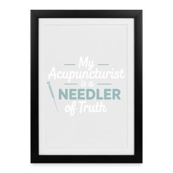 Licensed TCM Practitioner Expert Diagnostic Skill  - Framed poster (27 × 37 cm) - black - Front