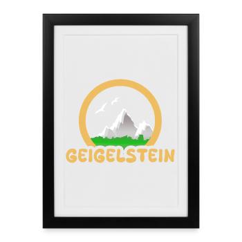 Geigelstein - Affiche encadrée (27 × 37 cm) - noir - Devant