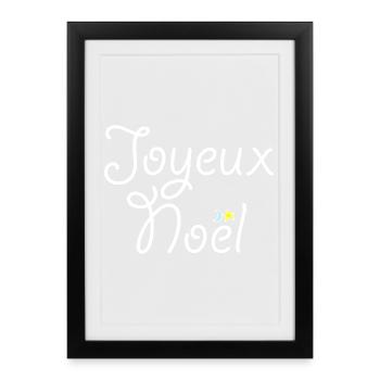 Joyeux Noël - Affiche encadrée (27 × 37 cm) - noir - Devant