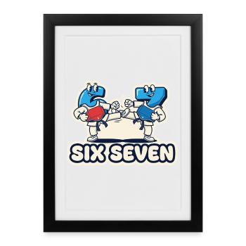 67 Six Seven Taekwondo Meme Funny Gift - Framed poster (27 × 37 cm) - black - Front