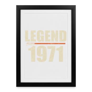 Birthday 1971 | Legend since 1971 - Framed poster (27 × 37 cm) - black - Front