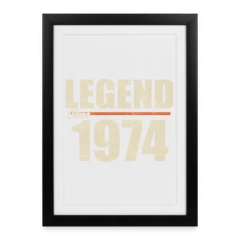 Anniversary 1974 | Legend since 1974 - Framed poster (27 × 37 cm) - black - Front