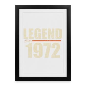 Anniversary 1972 | Legend since 1972 - Framed poster (27 × 37 cm) - black - Front