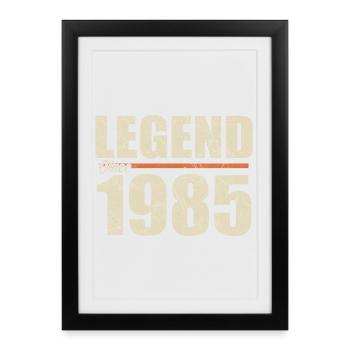 Birthday 1985 | Legend since 1985 - Framed poster (27 × 37 cm) - black - Front