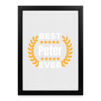 Best Peter Ever Legend Name Gift - Framed poster (27 × 37 cm) - black - Front