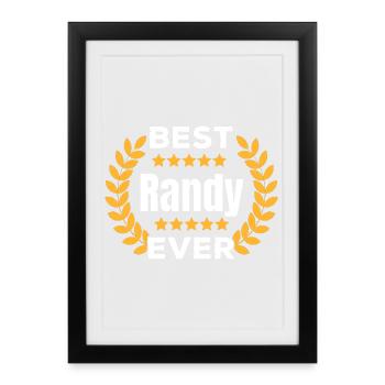 Meilleur cadeau de Randy Legend Name - Affiche encadrée (27 × 37 cm) - noir - Devant